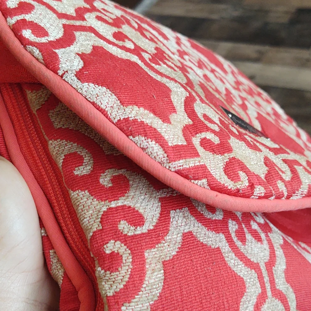 Petunia Pickle Bottom Diaper Bag Backpack Orange And Beige Tapestry